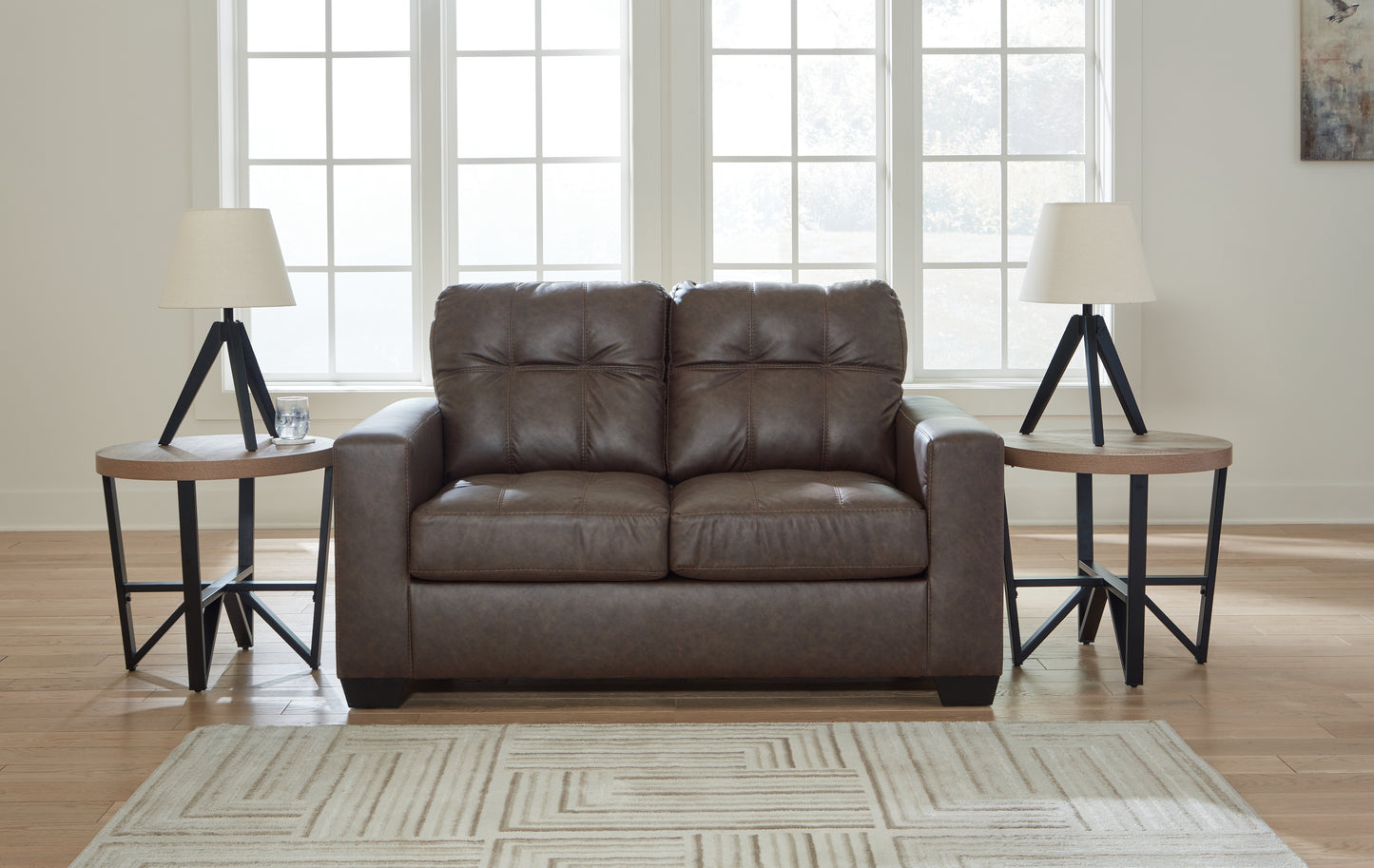 Auburndale Furniture Outlet - Ashley Furniture - Barlin Mills Living Room - Loveseat / Umber - 1700335