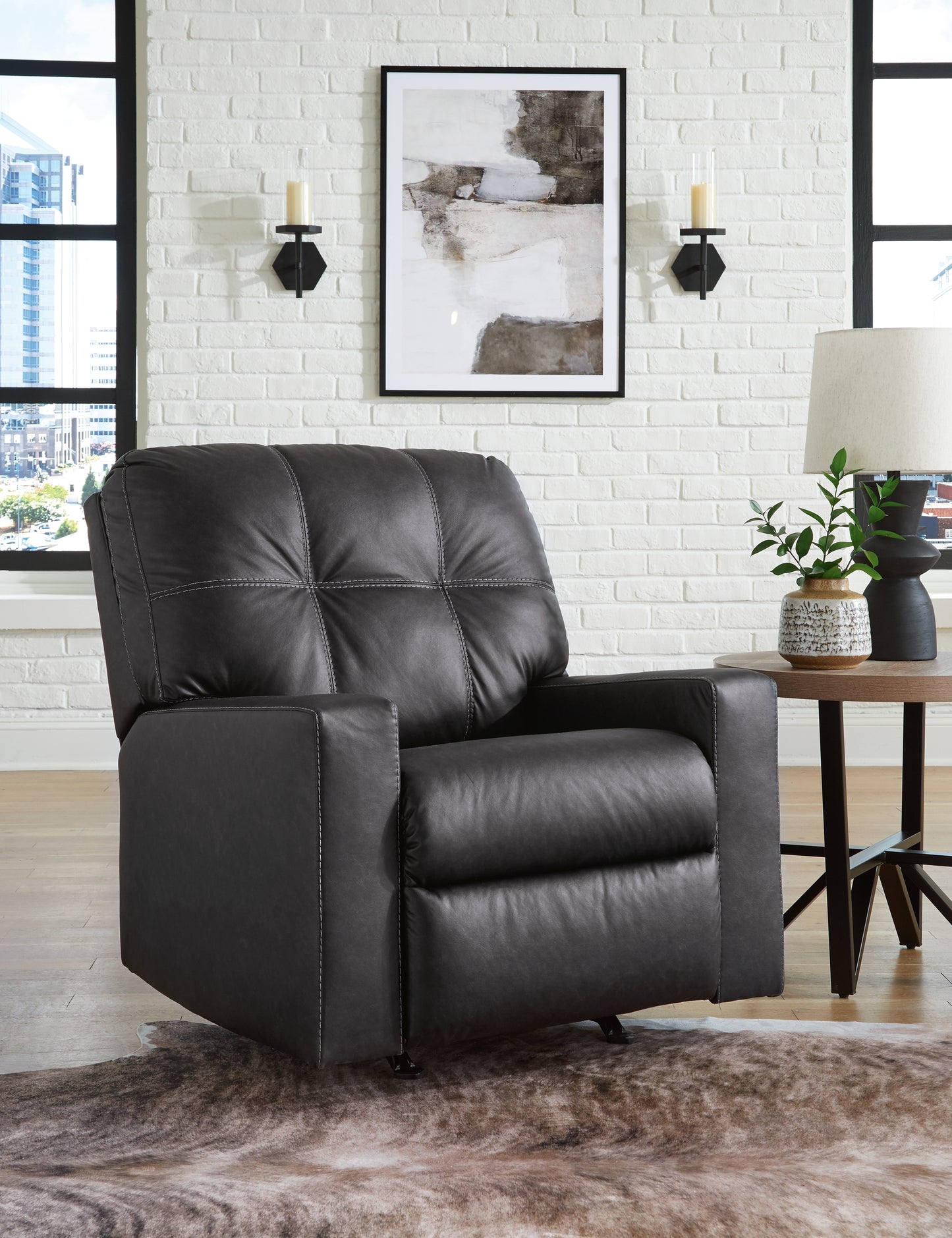 Auburndale Furniture Outlet - Ashley Furniture - Barlin Mills Living Room - Rocker Recliner / Carbon - 1700425