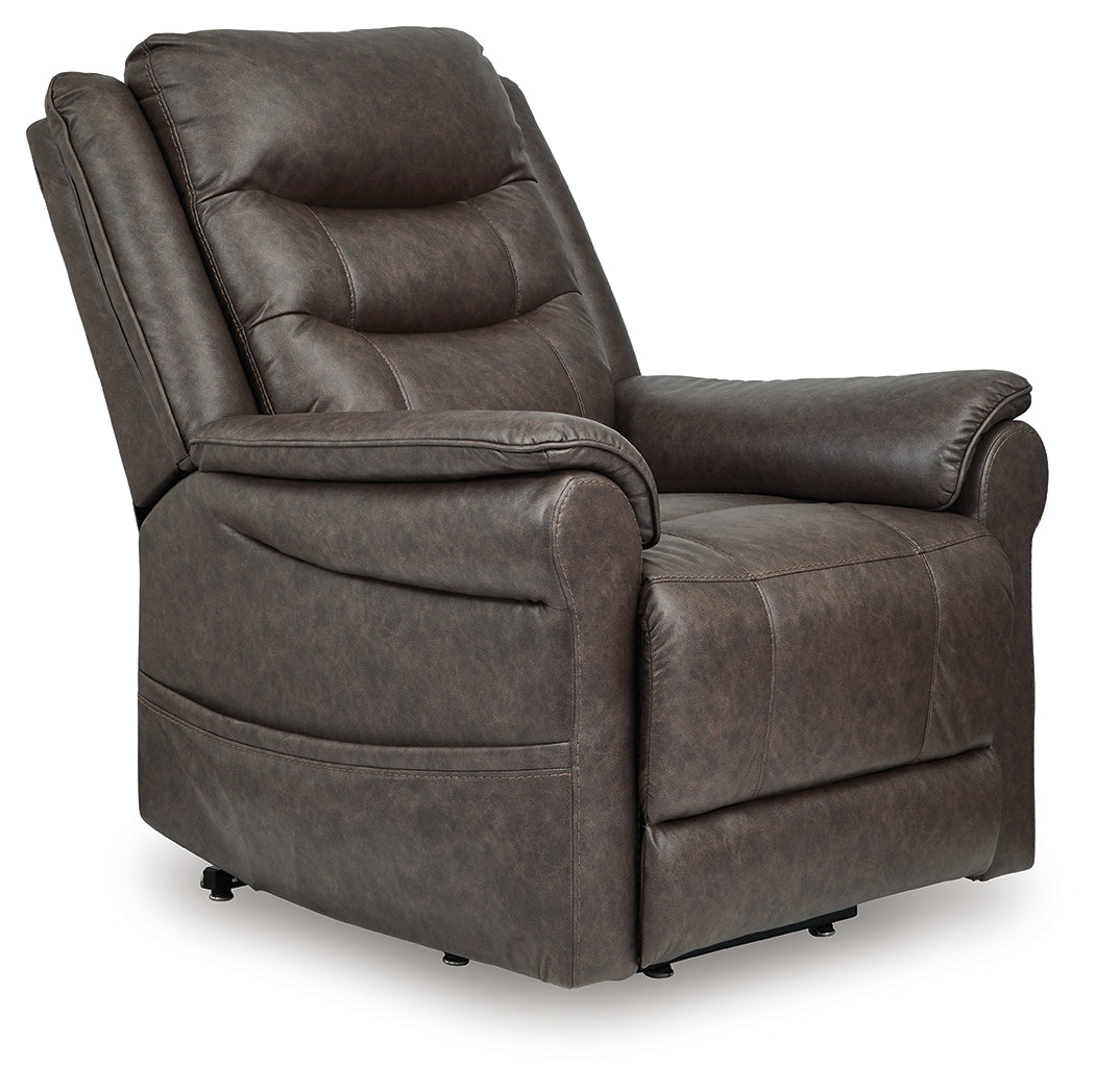 Auburndale Furniture Outlet - Ashley Furniture - Oatman Living Room - Power Lift Recliner / Carbon - 1800512