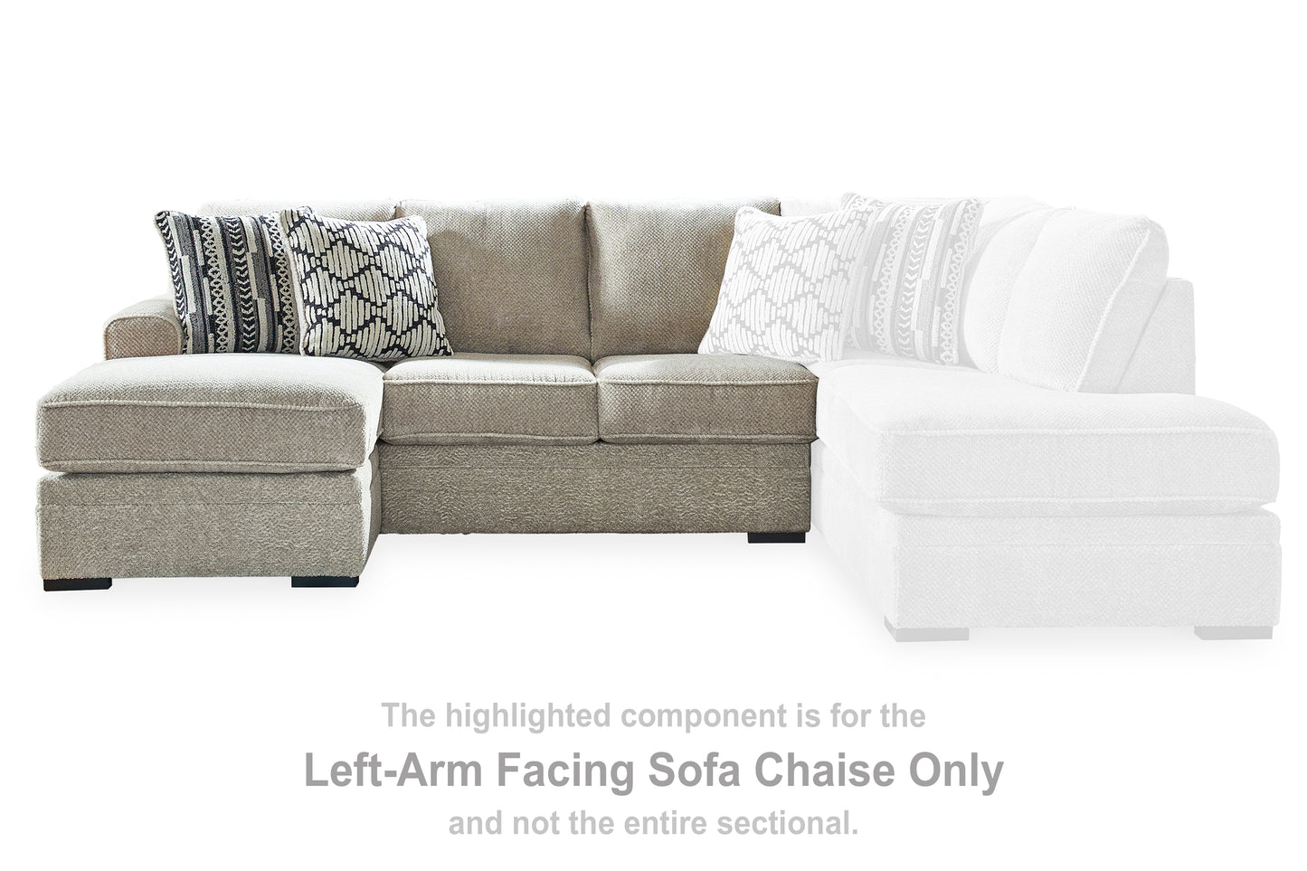 Auburndale Furniture Outlet - Ashley Furniture - Calnita Sectional - LAF Sofa Chaise / Sisal - 2050202
