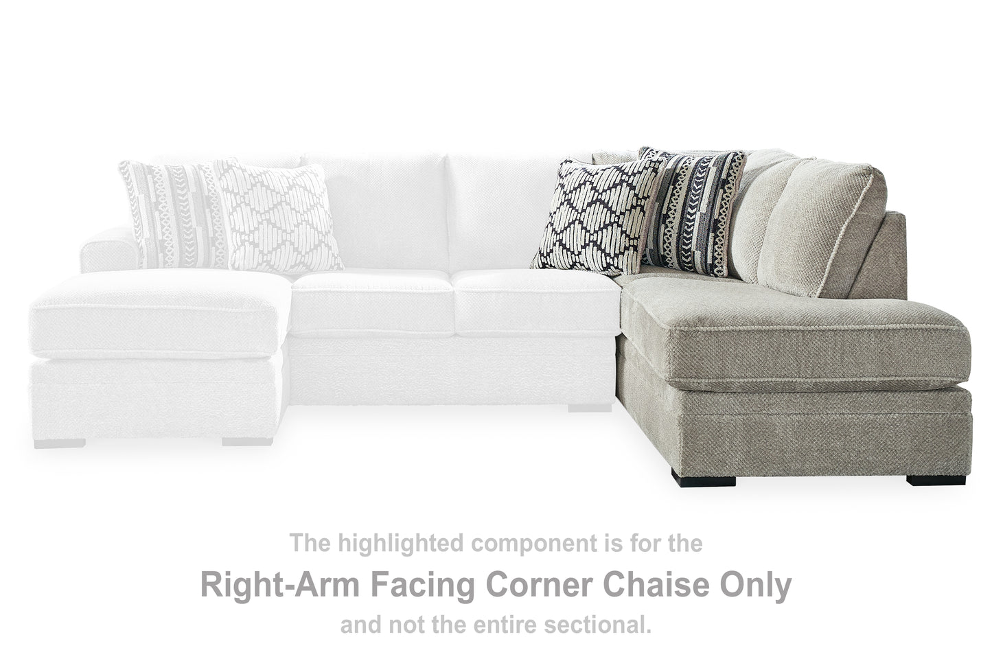 Auburndale Furniture Outlet - Ashley Furniture - Calnita Sectional - RAF Corner Chaise / Sisal - 2050217