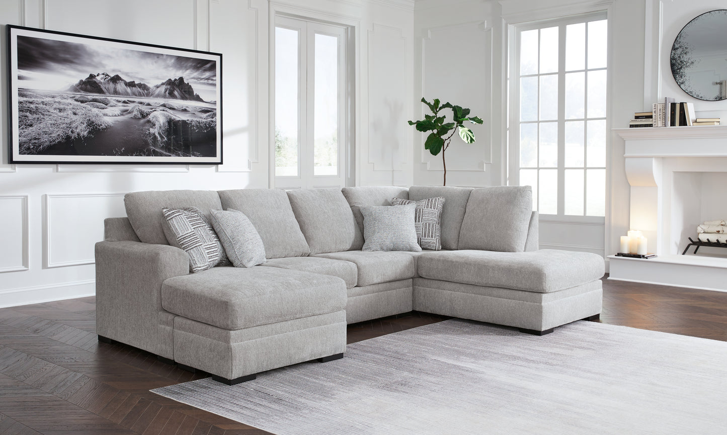 Auburndale Furniture Outlet - Ashley Furniture - Gabyleigh Sectional - LAF 2-Piece Sectional with Chaise / Nickel - 20904S1