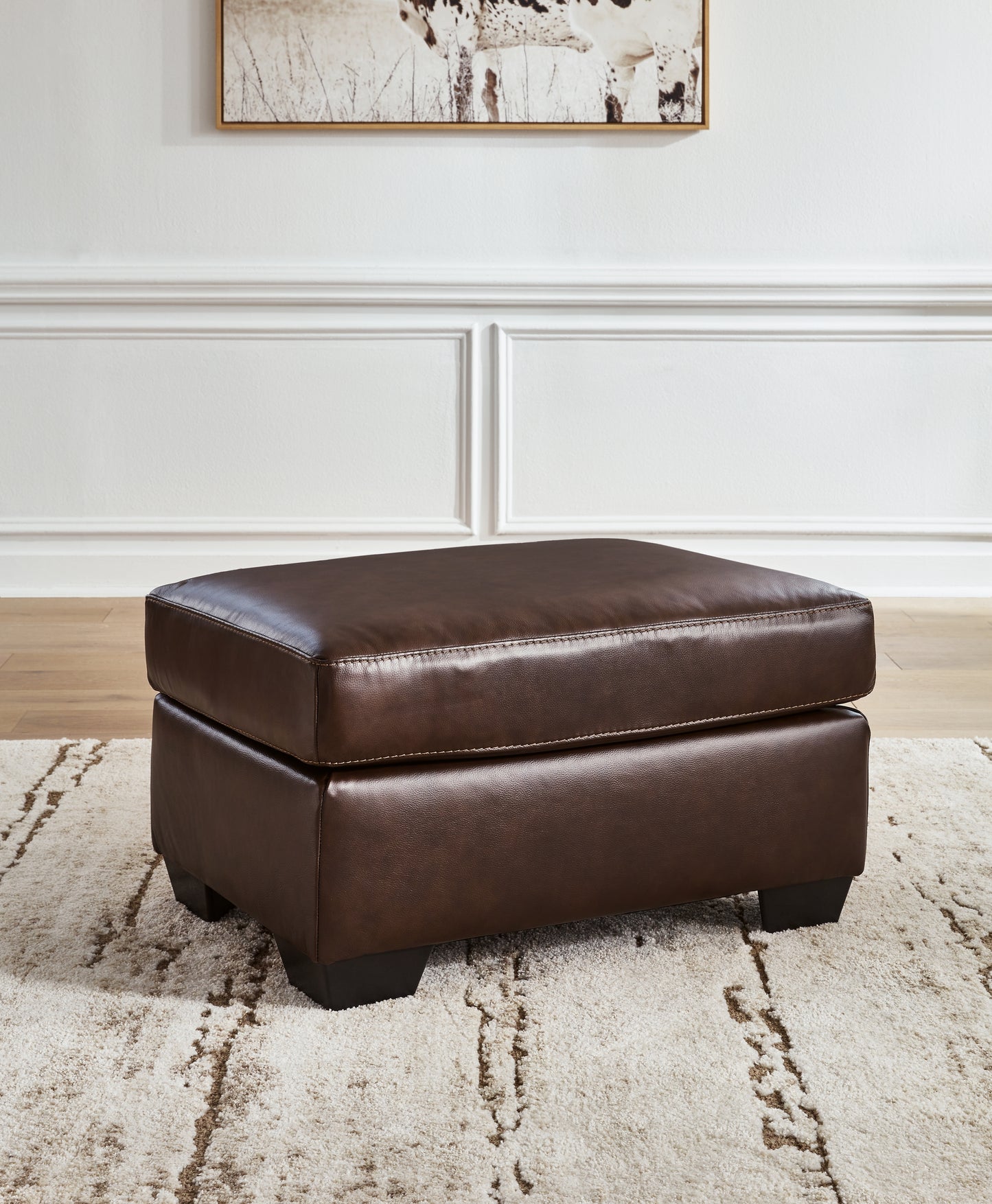 Auburndale Furniture Outlet - Ashley Furniture - Santorine Living Room - Ottoman / Dark Brown - 2170614