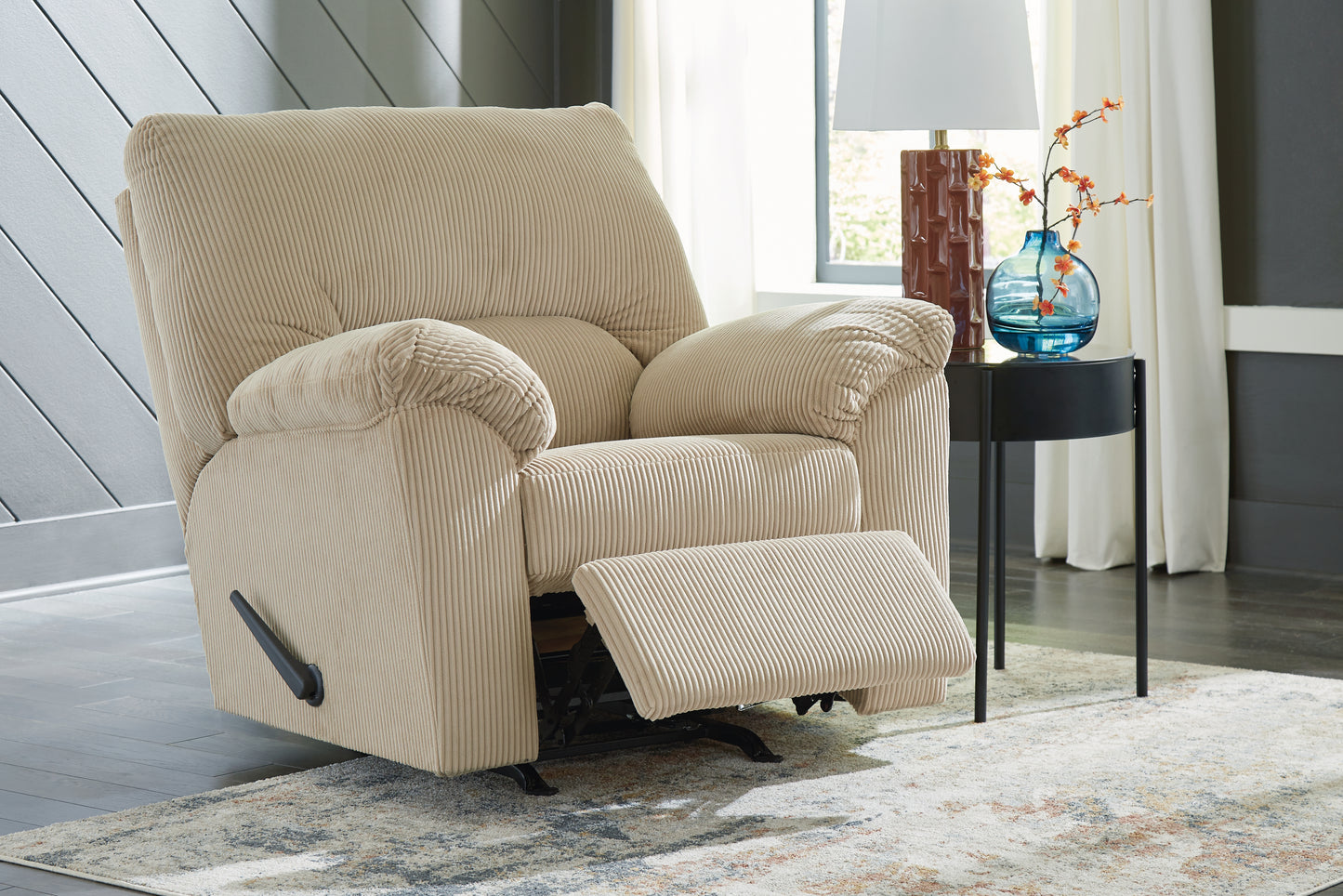 Auburndale Furniture Outlet - Ashley Furniture - SimpleJoy Living Room - Rocker Recliner / Sand - 2420325