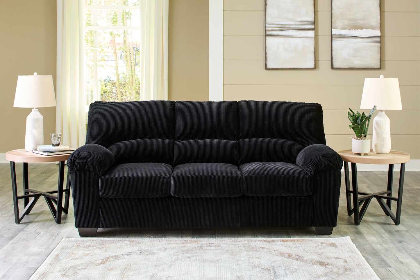 Auburndale Furniture Outlet - Ashley Furniture - SimpleJoy Living Room - Sofa / Onyx - 2420438