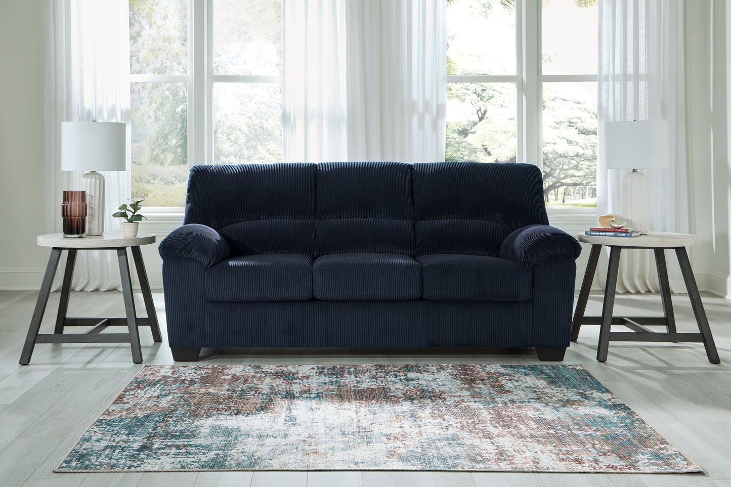Auburndale Furniture Outlet - Ashley Furniture - SimpleJoy Living Room - Sofa / Navy - 2420538