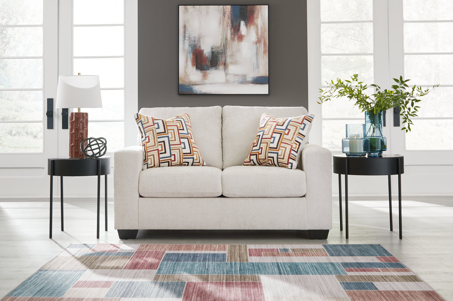 Auburndale Furniture Outlet - Ashley Furniture - Aviemore Living Room - Loveseat / Stone - 2430535