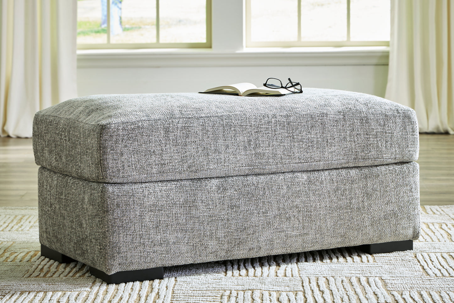 Auburndale Furniture Outlet - Ashley Furniture - Dunmor Living Room - Ottoman / Graphite - 2490414