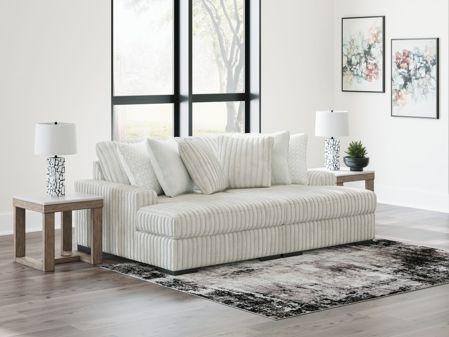 Auburndale Furniture Outlet - Ashley Furniture - Stupendous Sectional - RAF 2-Piece Sectional with Chaise / Alloy - 25903S6
