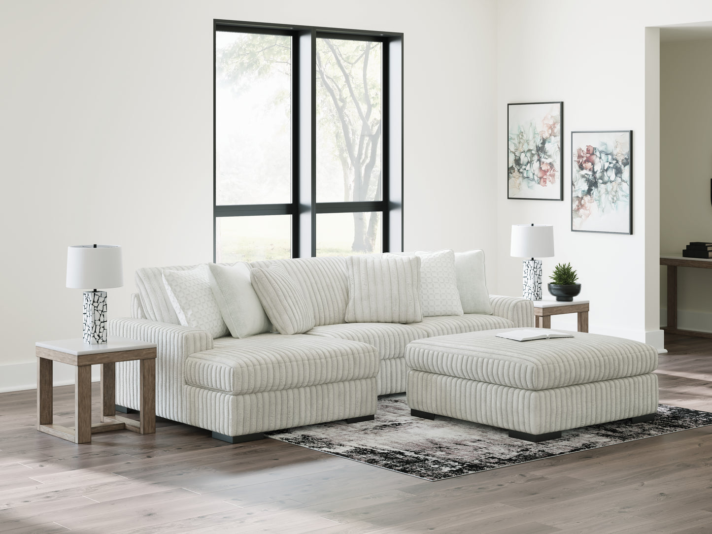 Auburndale Furniture Outlet - Ashley Furniture - Stupendous Sectional - LAF 2-Piece Sectional with Chaise / Alloy - 25903S7