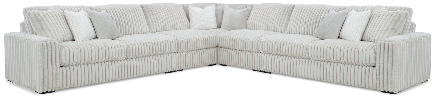 Auburndale Furniture Outlet - Ashley Furniture - Stupendous Sectional - LAF 5-Piece Sectional with Chaise / Alloy - 25903S9
