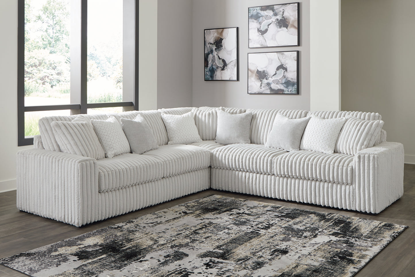 Auburndale Furniture Outlet - Ashley Furniture - Stupendous Sectional - LAF 3-Piece Sectional / Alloy - 25903S1