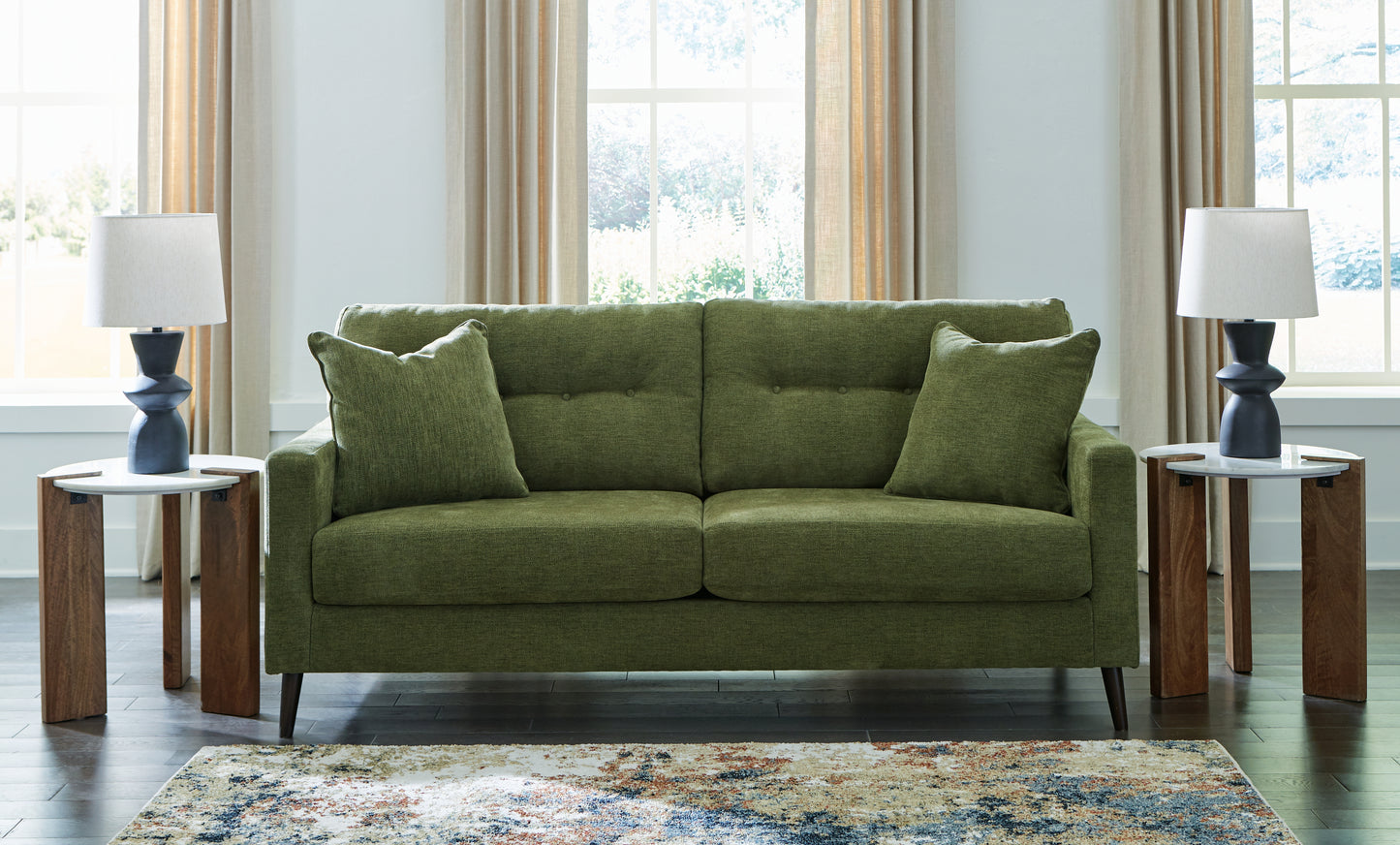Auburndale Furniture Outlet - Ashley Furniture - Bixler Living Room - Sofa / Olive - 2610738
