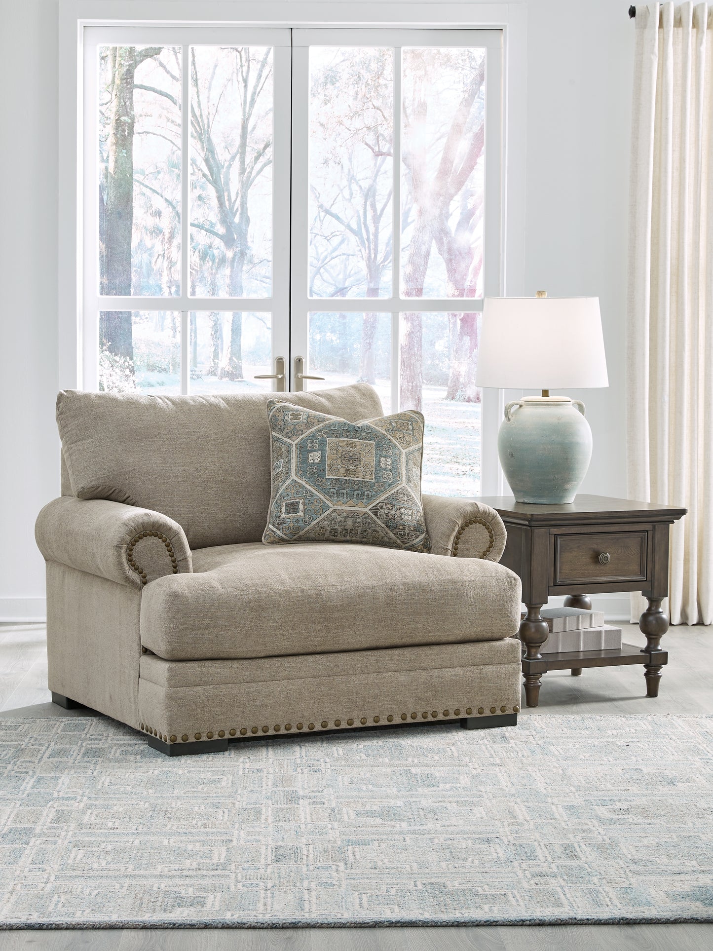 Auburndale Furniture Outlet - Ashley Furniture - Galemore Living Room - Chair and a Half / Quarry - 2700423