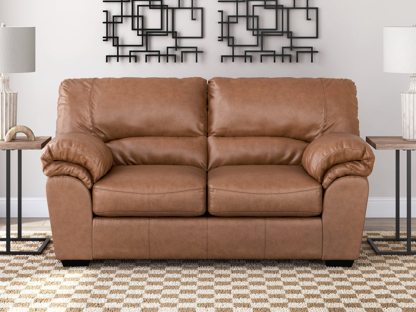 Auburndale Furniture Outlet - Ashley Furniture - WillowBend Living Room - Loveseat / Caramel - PC2770435