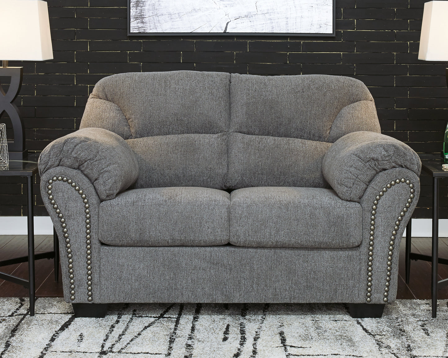 Auburndale Furniture Outlet - Ashley Furniture - Allmaxx Living Room - Loveseat / Pewter - 2810535