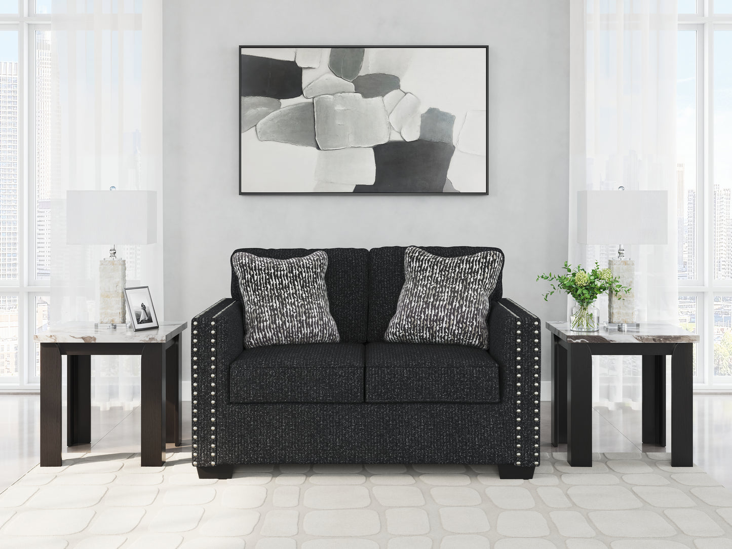 Auburndale Furniture Outlet - Ashley Furniture - Jasmine Peaks Living Room - Loveseat / Coal - 2890435