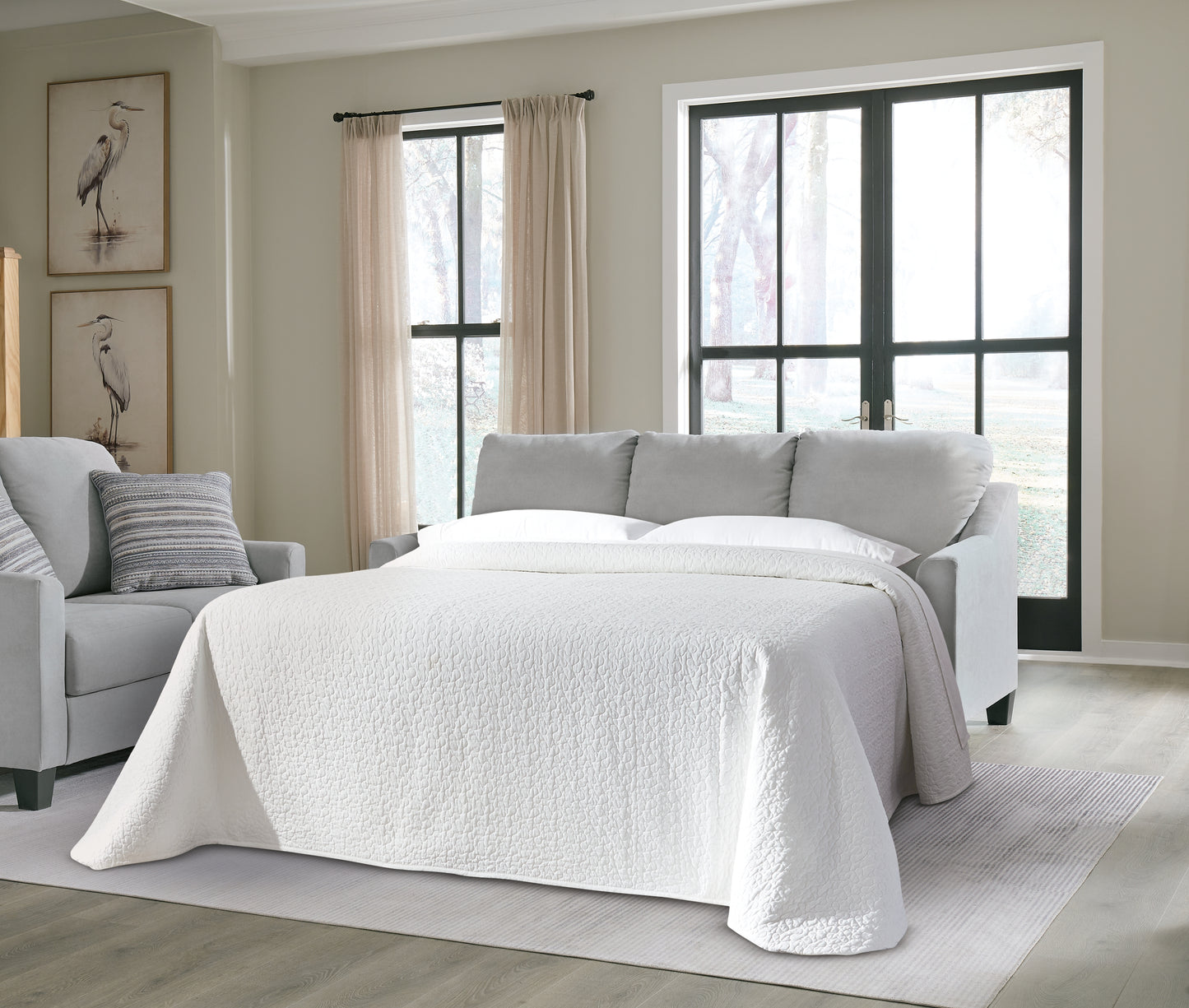 Auburndale Furniture Outlet - Ashley Furniture - Adlai Living Room - Queen Sofa Sleeper / Shadow - 3010339