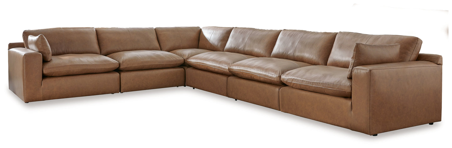 Auburndale Furniture Outlet - Ashley Furniture - Emilia Sectional - RAF 6-Piece Sectional / Caramel - 30901S5