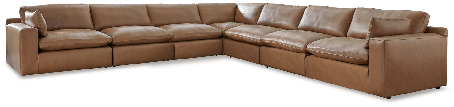 Auburndale Furniture Outlet - Ashley Furniture - Emilia Sectional - RAF 7-Piece Sectional / Caramel - 30901S6