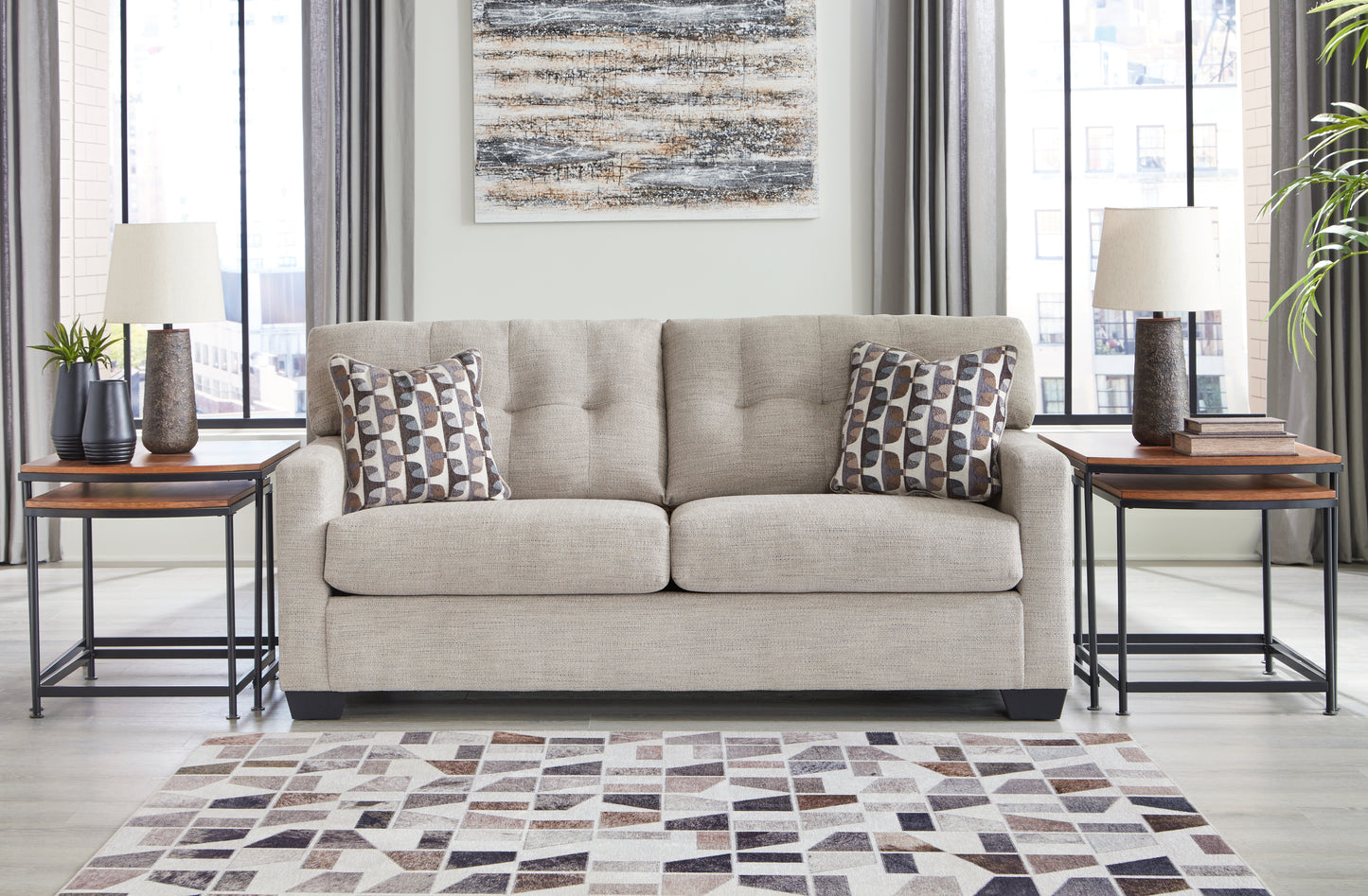 Auburndale Furniture Outlet - Ashley Furniture - Mahoney Living Room - Sofa / Pebble - 3100438