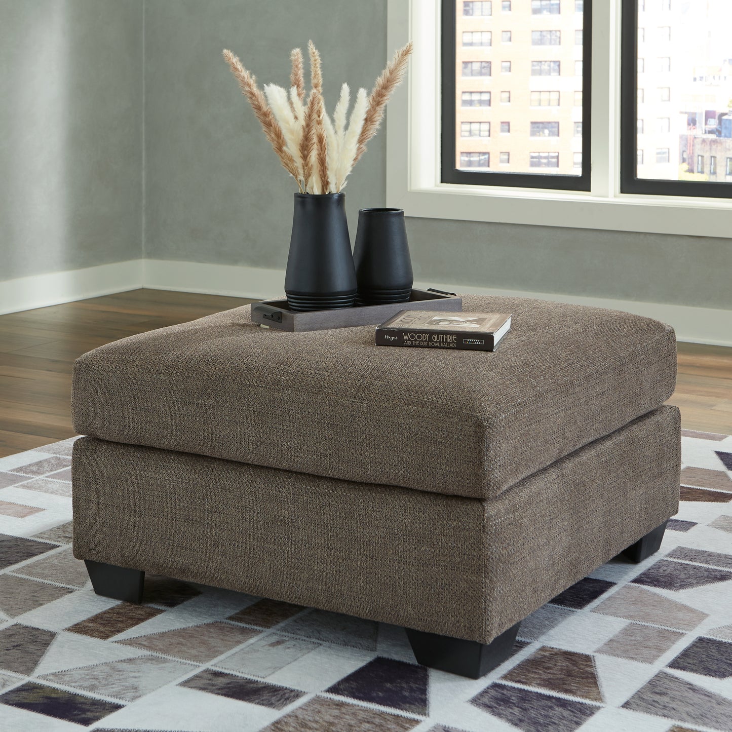 Auburndale Furniture Outlet - Ashley Furniture - Mahoney Living Room - Oversized Accent Ottoman / Chocolate - 3100508