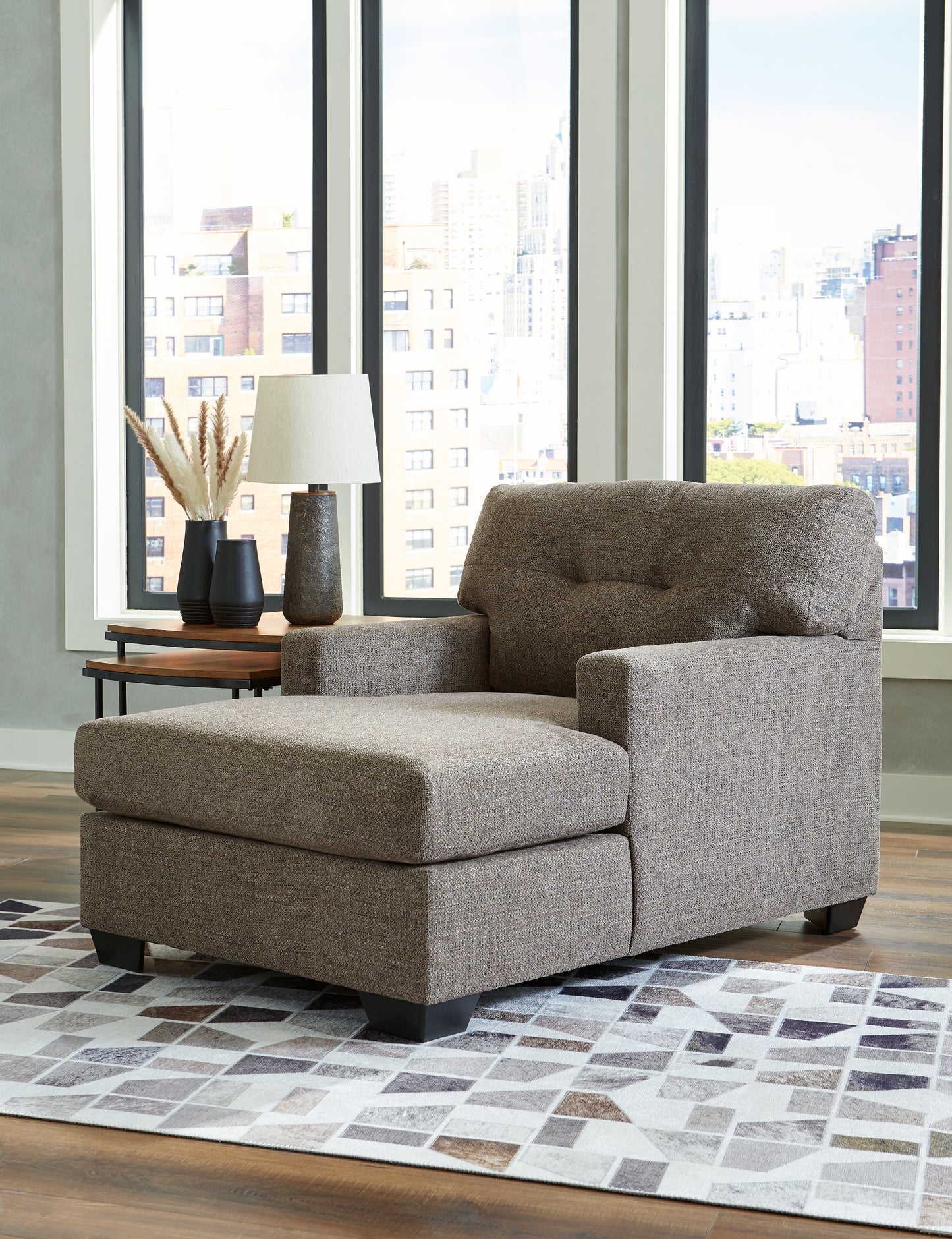 Auburndale Furniture Outlet - Ashley Furniture - Mahoney Living Room - Chaise / Chocolate - 3100515