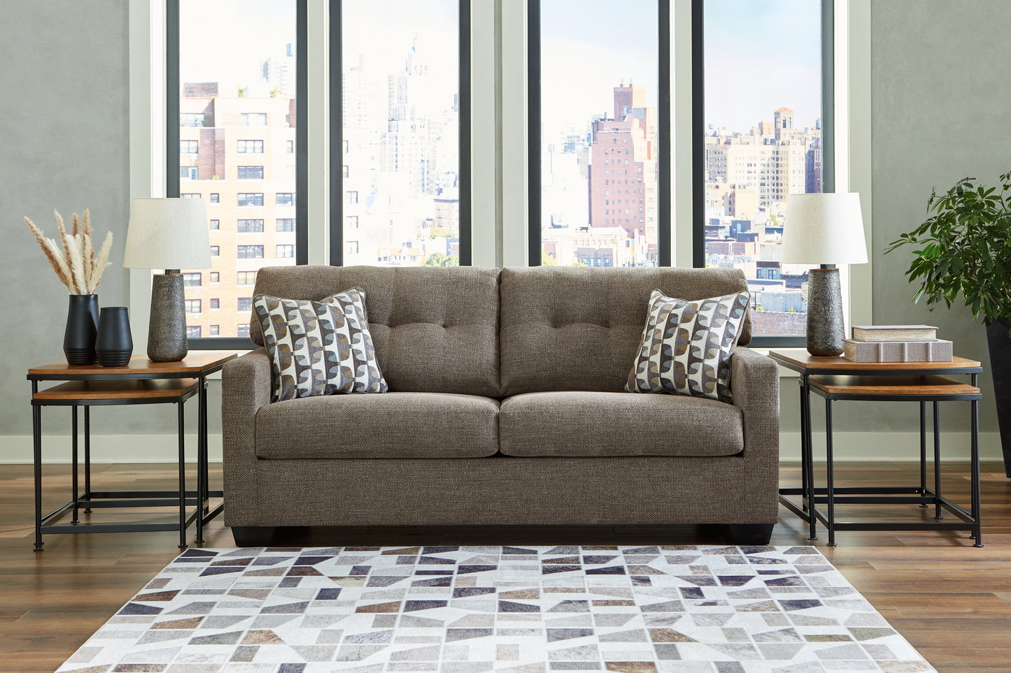 Auburndale Furniture Outlet - Ashley Furniture - Mahoney Living Room - Sofa / Chocolate - 3100538