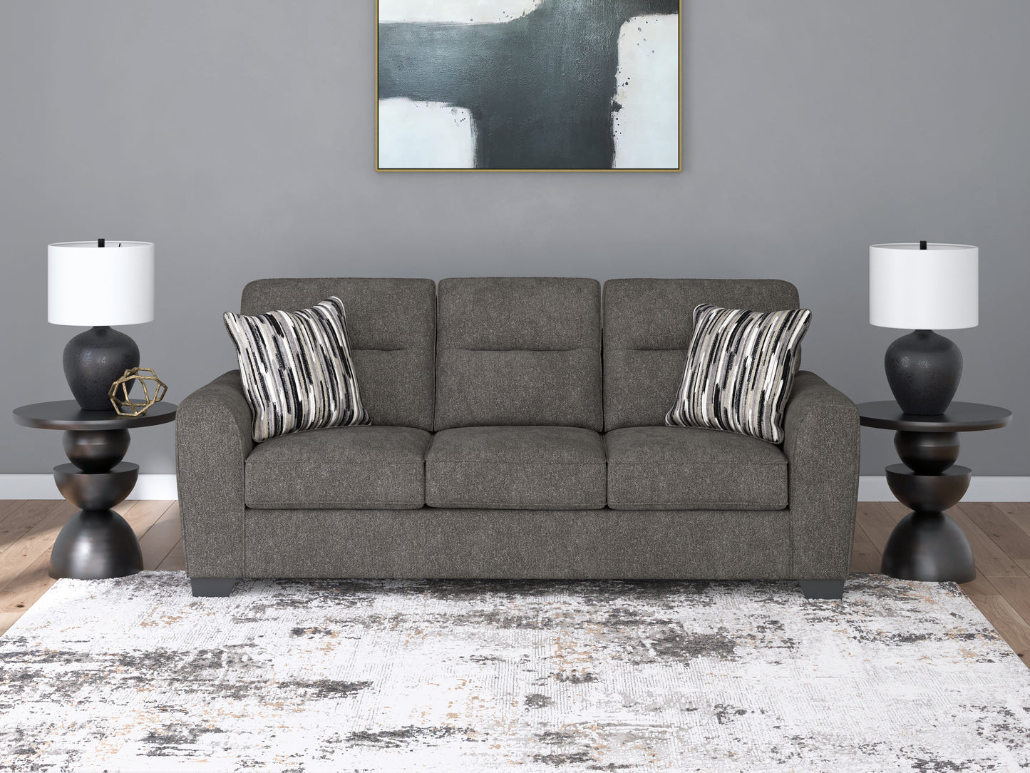 Auburndale Furniture Outlet - Ashley Furniture - Olten Living Room - Sofa / Graphite - 3130538