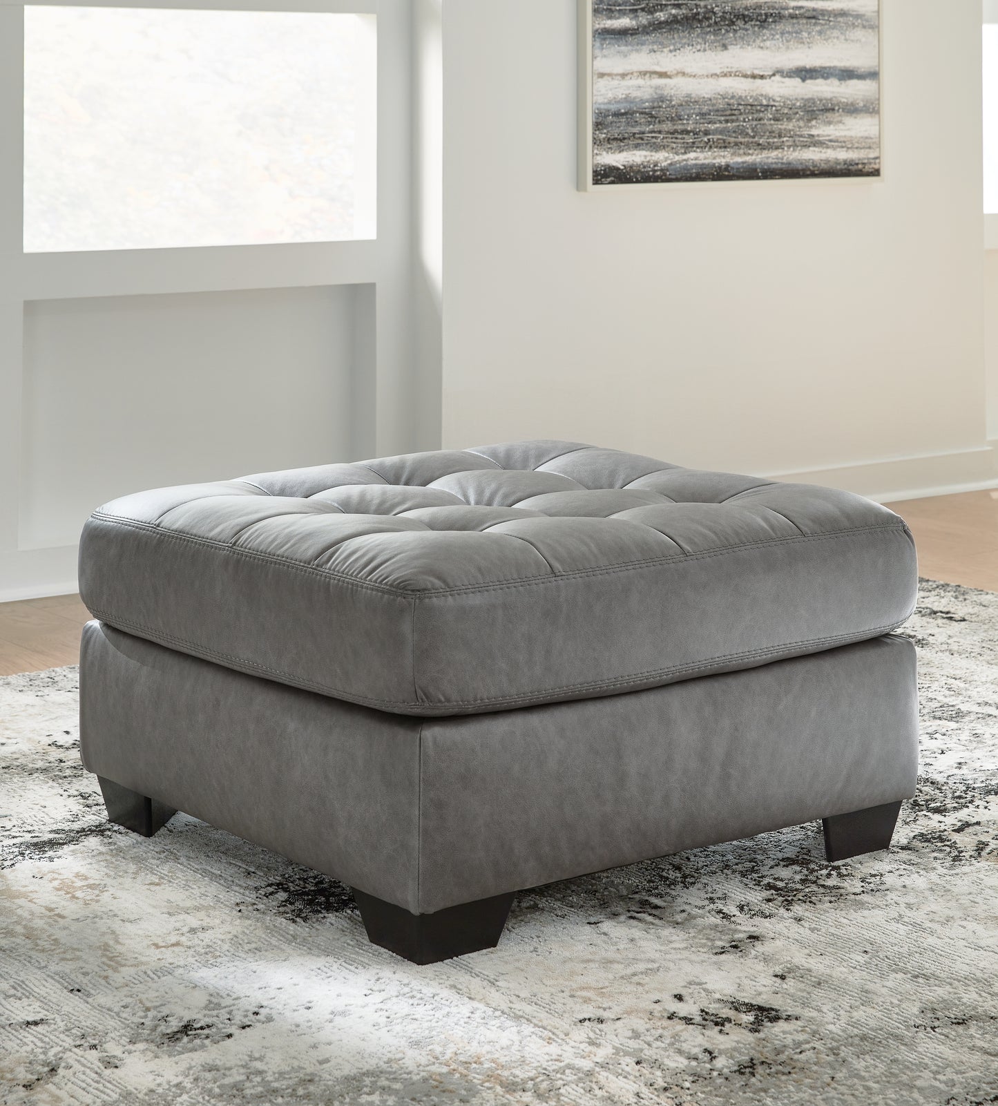 Auburndale Furniture Outlet - Ashley Furniture - Clairette Court Living Room - Oversized Accent Ottoman / Alloy - 3150308