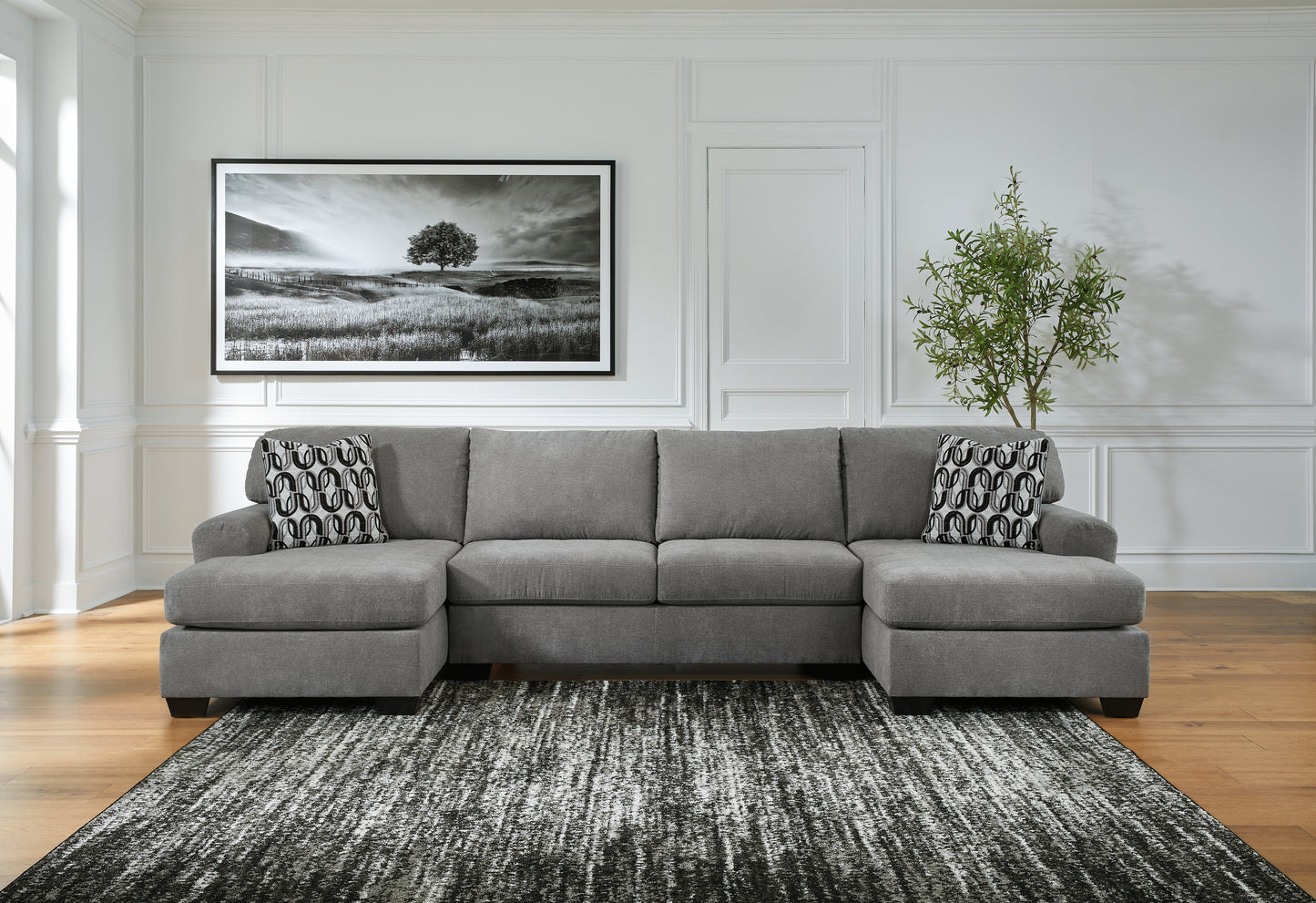 Auburndale Furniture Outlet - Ashley Furniture - Birkdale Court Sectional - RAF 3-Piece Sectional / Gray - 32402S3