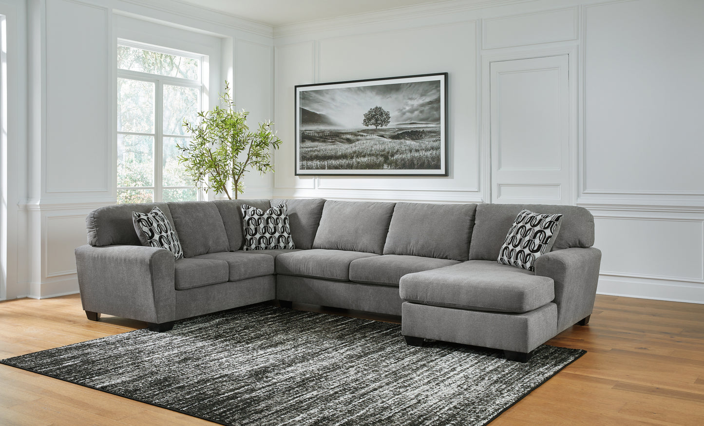 Auburndale Furniture Outlet - Ashley Furniture - Birkdale Court Sectional - RAF 3-Piece Sectional / Gray - 32402S3