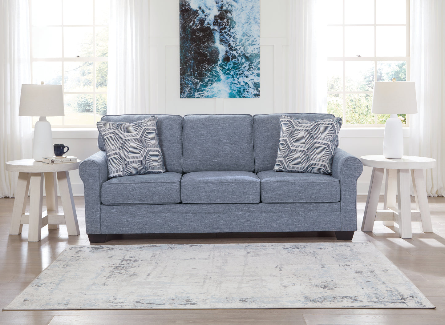 Auburndale Furniture Outlet - Ashley Furniture - Carissa Manor Living Room - Sofa / Denim - 3260438