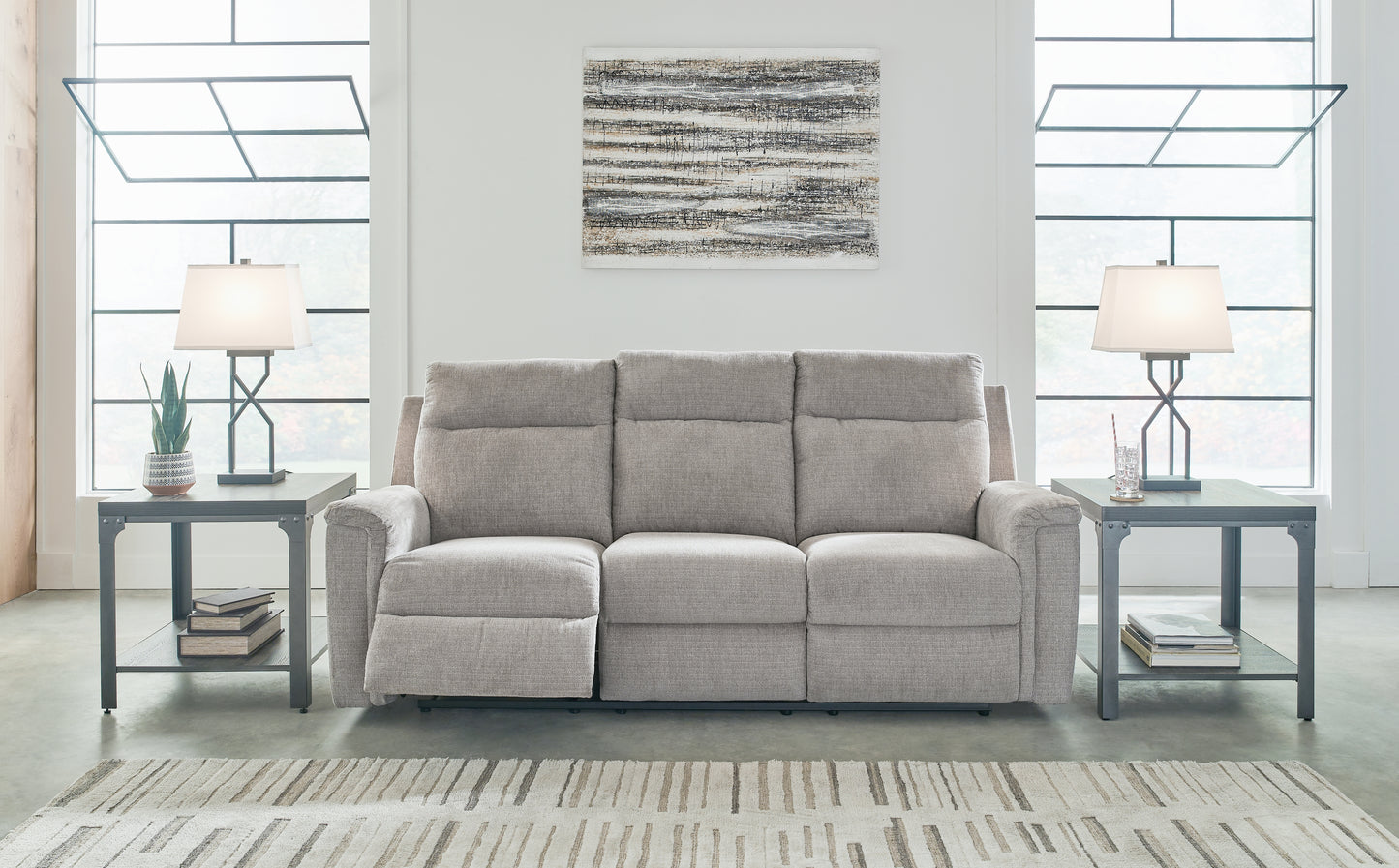 Auburndale Furniture Outlet - Ashley Furniture - Barnsana Living Room - Power Rocker Recliner / Gravel - 3320298