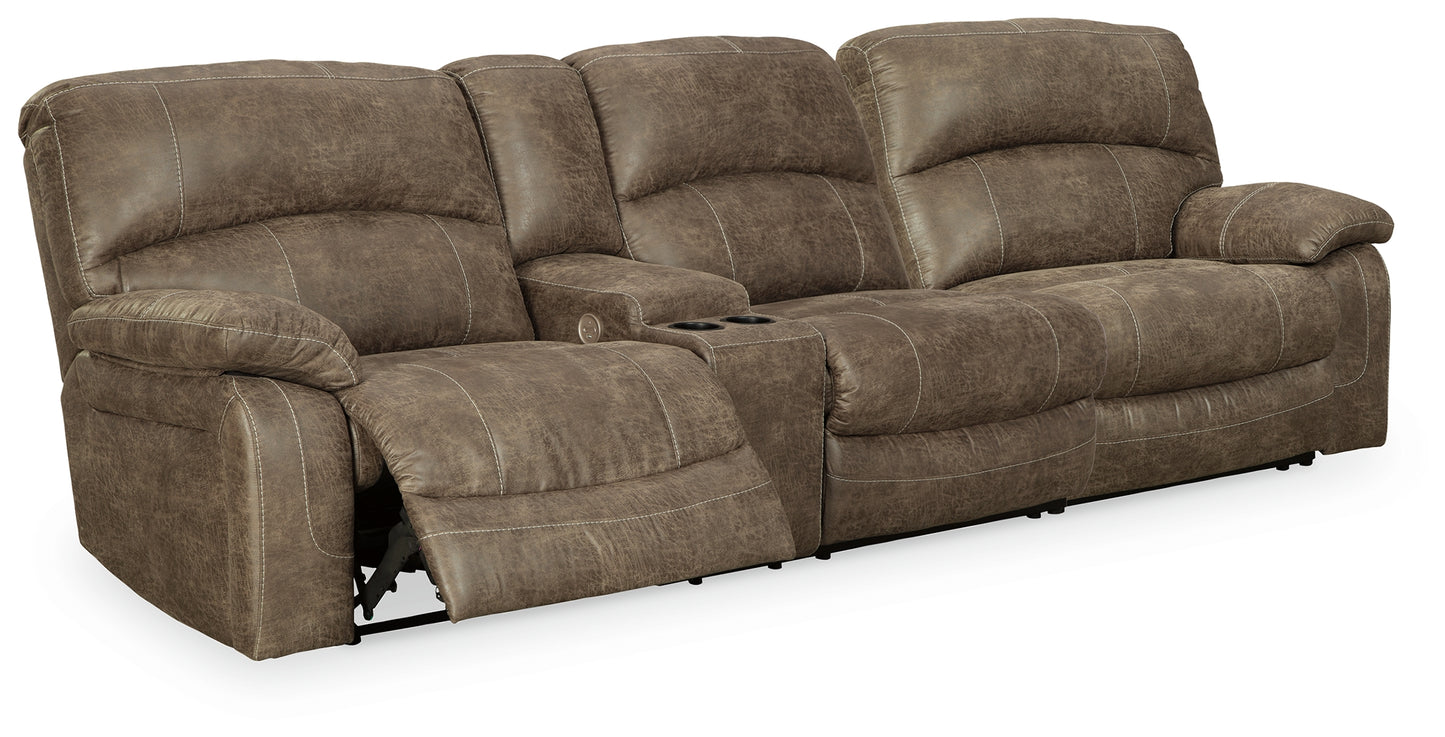 Auburndale Furniture Outlet - Ashley Furniture - Segburg Sectional - 2-Piece Power Reclining Sectional Sofa / Driftwood - 34303S1