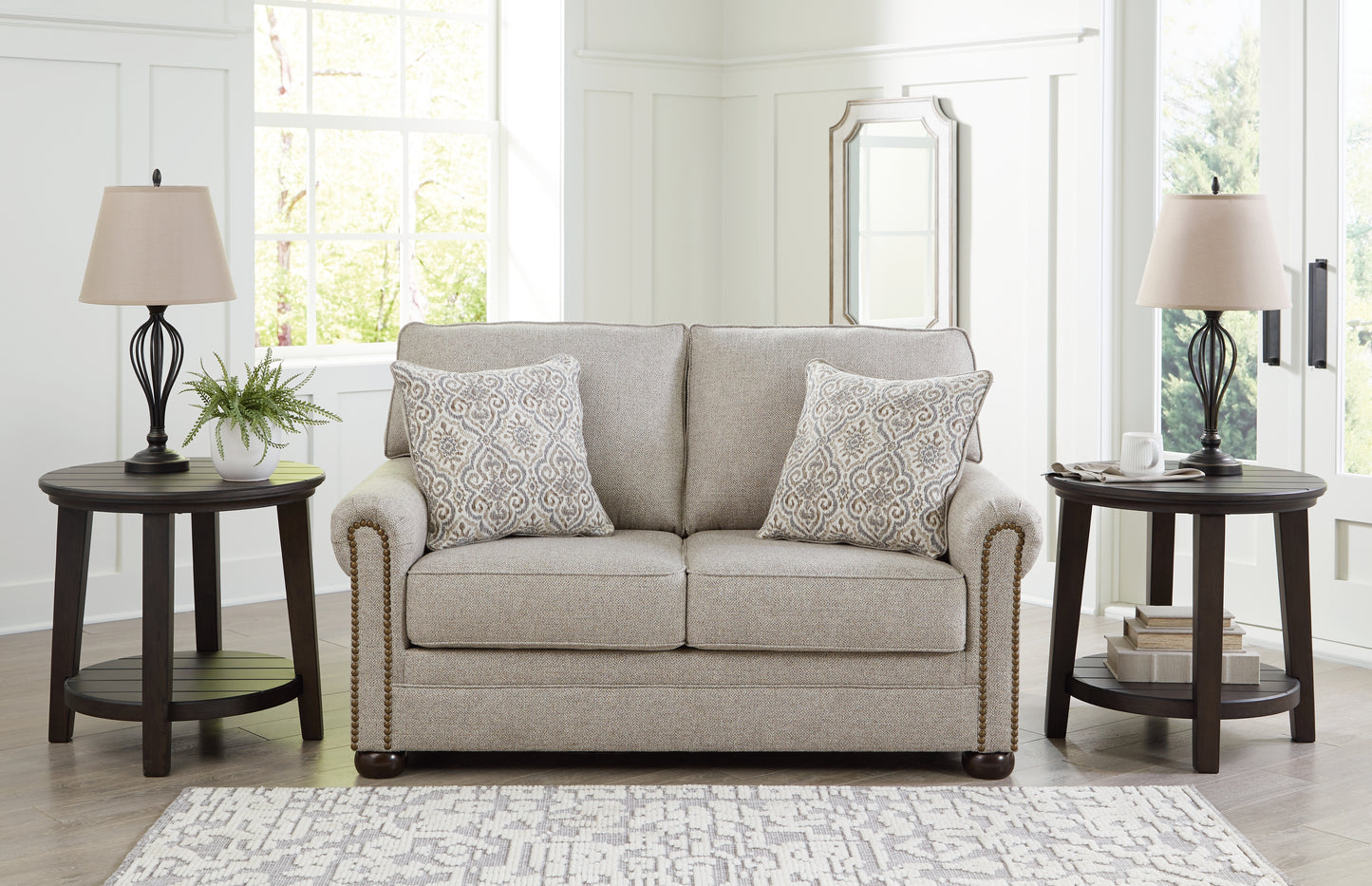 Auburndale Furniture Outlet - Ashley Furniture - Gaelon Living Room - Loveseat / Dune - 3730735