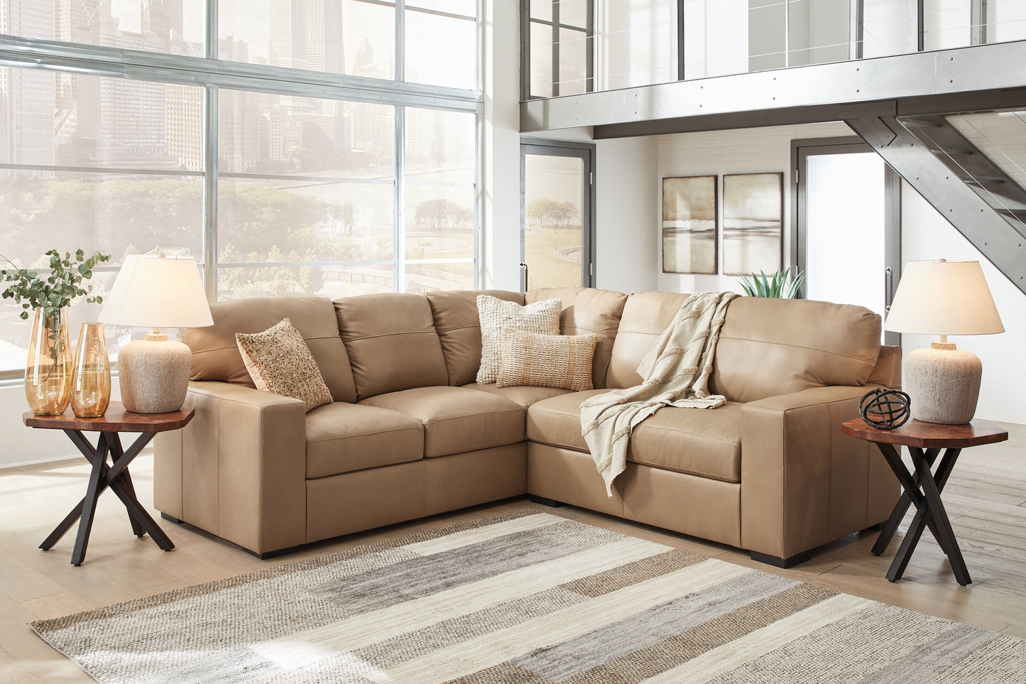 Auburndale Furniture Outlet - Ashley Furniture - Bandon Sectional - RAF 4-Piece Sectional / Toffee - 38006S6