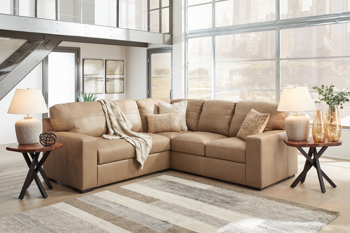 Auburndale Furniture Outlet - Ashley Furniture - Bandon Sectional - RAF 2-Piece Sectional / Toffee - 38006S2