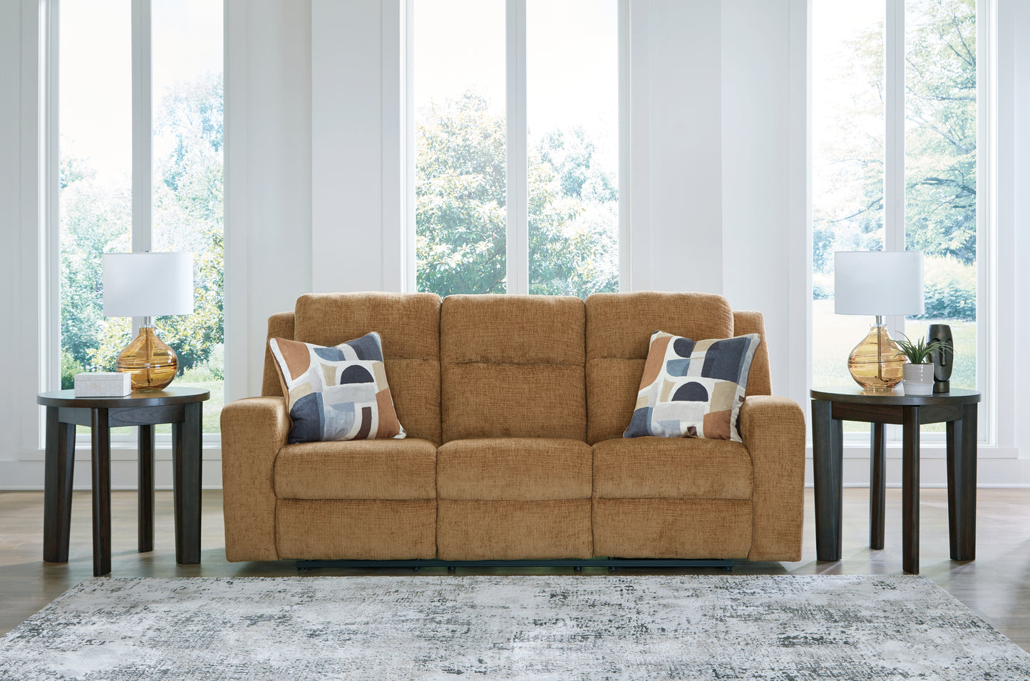 Auburndale Furniture Outlet - Ashley Furniture - Kanlow Living Room - Reclining Sofa / Honey - 3860588
