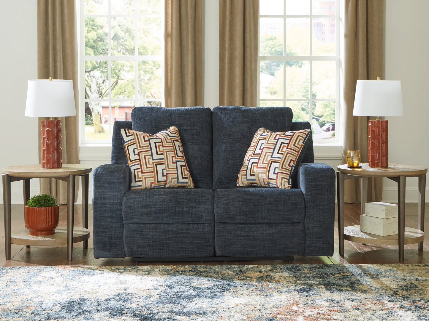 Auburndale Furniture Outlet - Ashley Furniture - Danum Living Room - Reclining Loveseat / Ink - 3880686