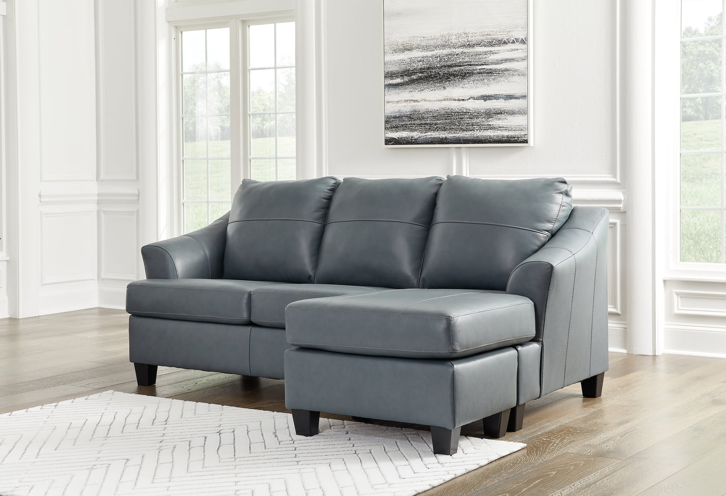 Auburndale Furniture Outlet - Ashley Furniture - Genoa Living Room - Sofa Chaise / Steel - 4770518