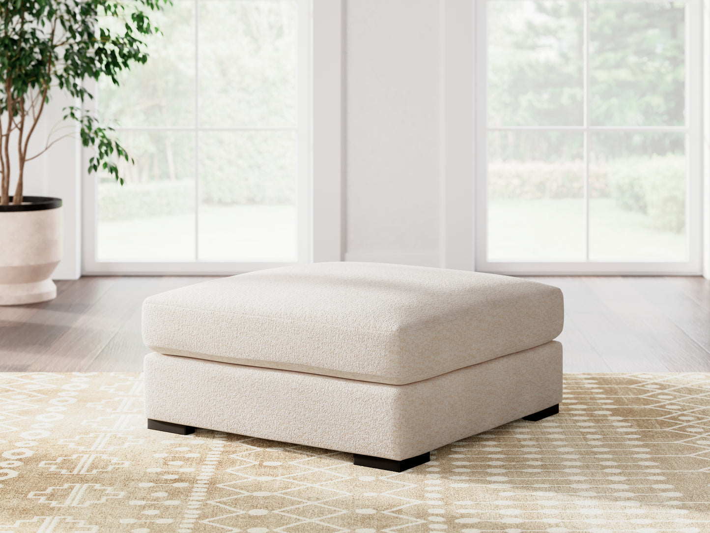 Auburndale Furniture Outlet - Ashley Furniture - Donelson Creek Living Room - Oversized Accent Ottoman / Vanilla - 4800208