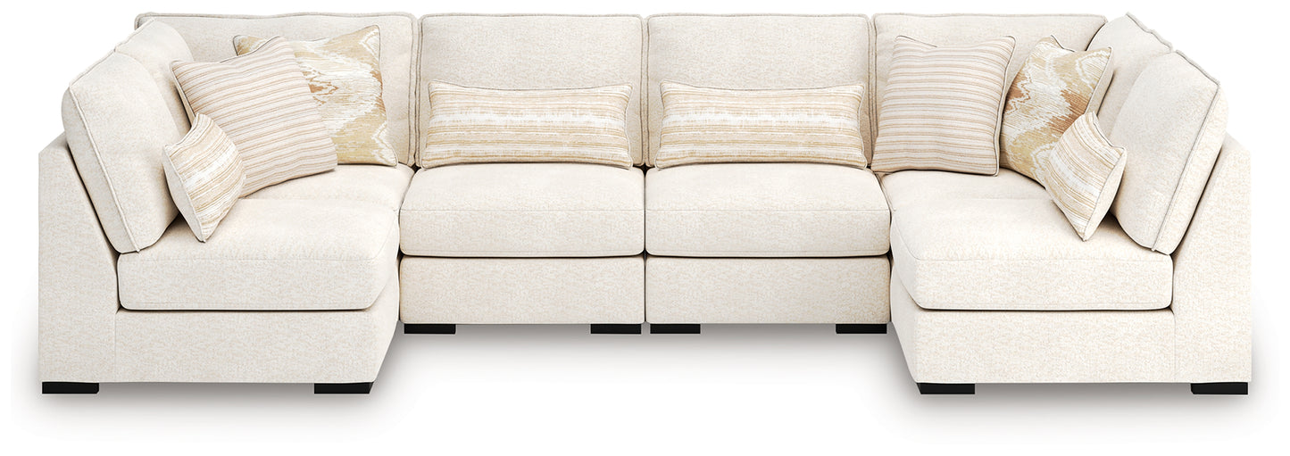 Auburndale Furniture Outlet - Ashley Furniture - Donelson Creek Sectional - 6-Piece Sectional / Vanilla - 48002S3
