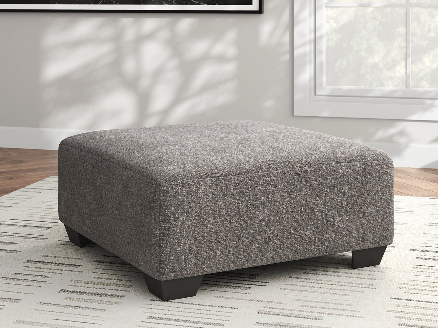 Auburndale Furniture Outlet - Ashley Furniture - Newellen Living Room - Oversized Accent Ottoman / Greystone - 4840508
