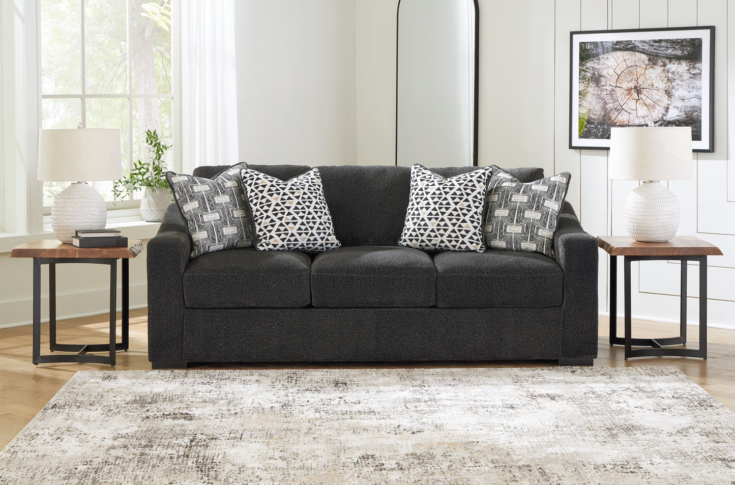 Auburndale Furniture Outlet - Ashley Furniture - Wryenlynn Living Room - Sofa / Onyx - 4940538