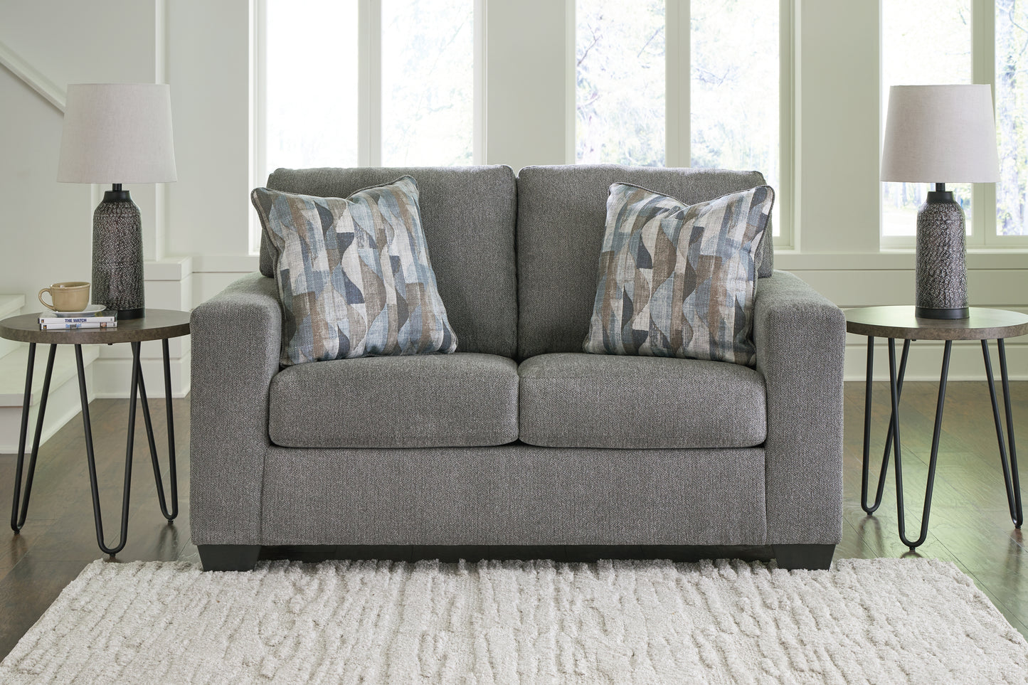 Auburndale Furniture Outlet - Ashley Furniture - Deltona Living Room - Loveseat / Graphite - 5120535