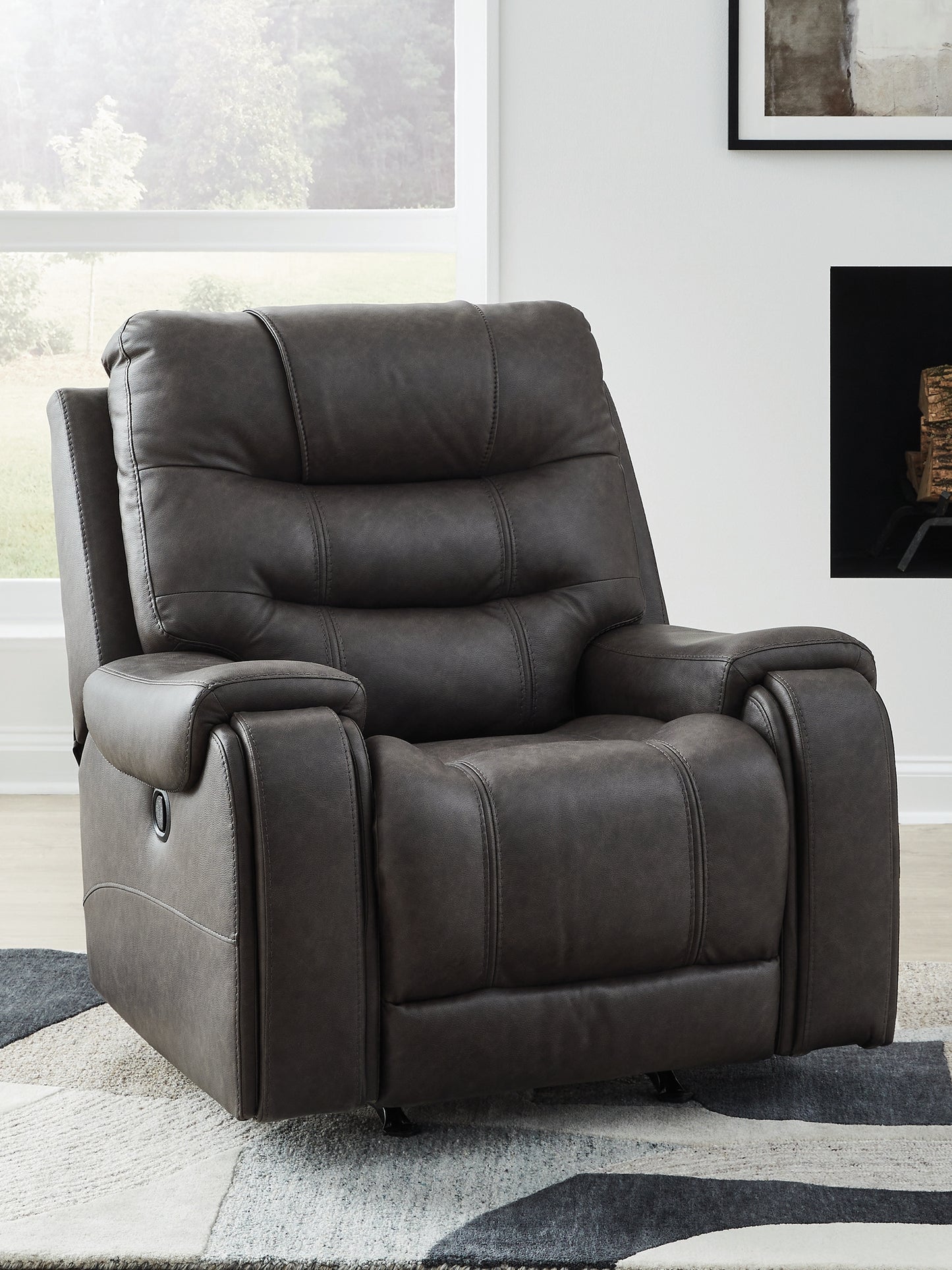 Auburndale Furniture Outlet - Ashley Furniture - Femley Living Room - Rocker Recliner / Smoke - PC5330625