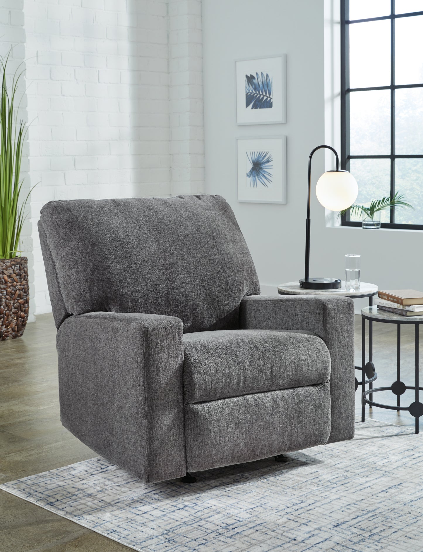 Auburndale Furniture Outlet - Ashley Furniture - Rannis Living Room - Rocker Recliner / Pewter - 5360225