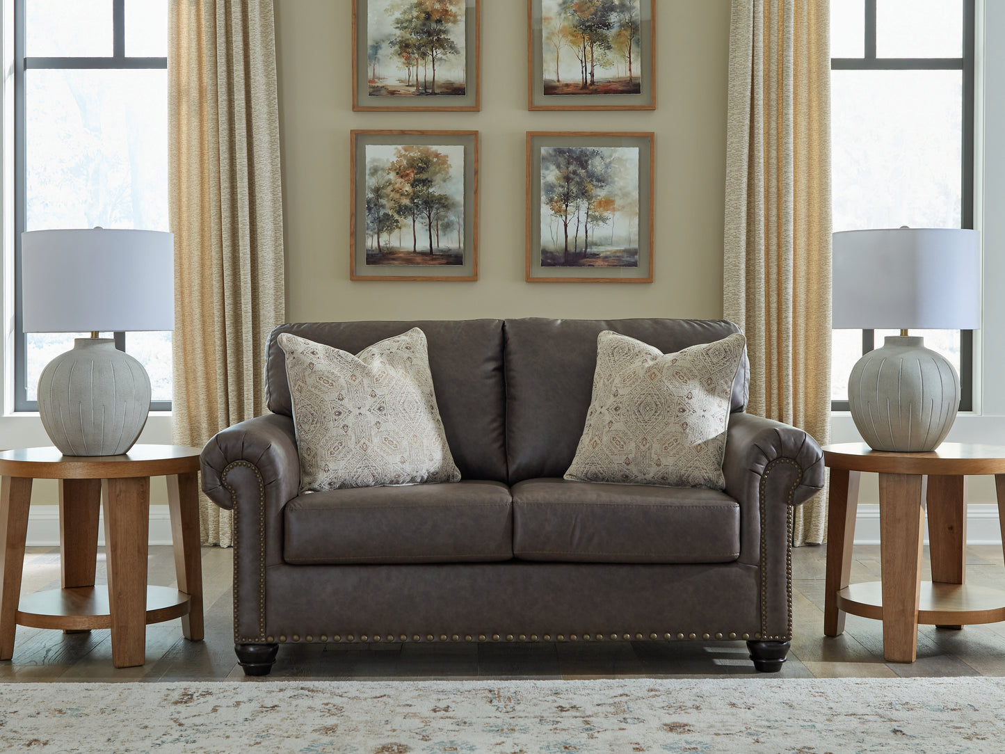 Auburndale Furniture Outlet - Ashley Furniture - Roxmere Living Room - Loveseat / Umber - 5550335