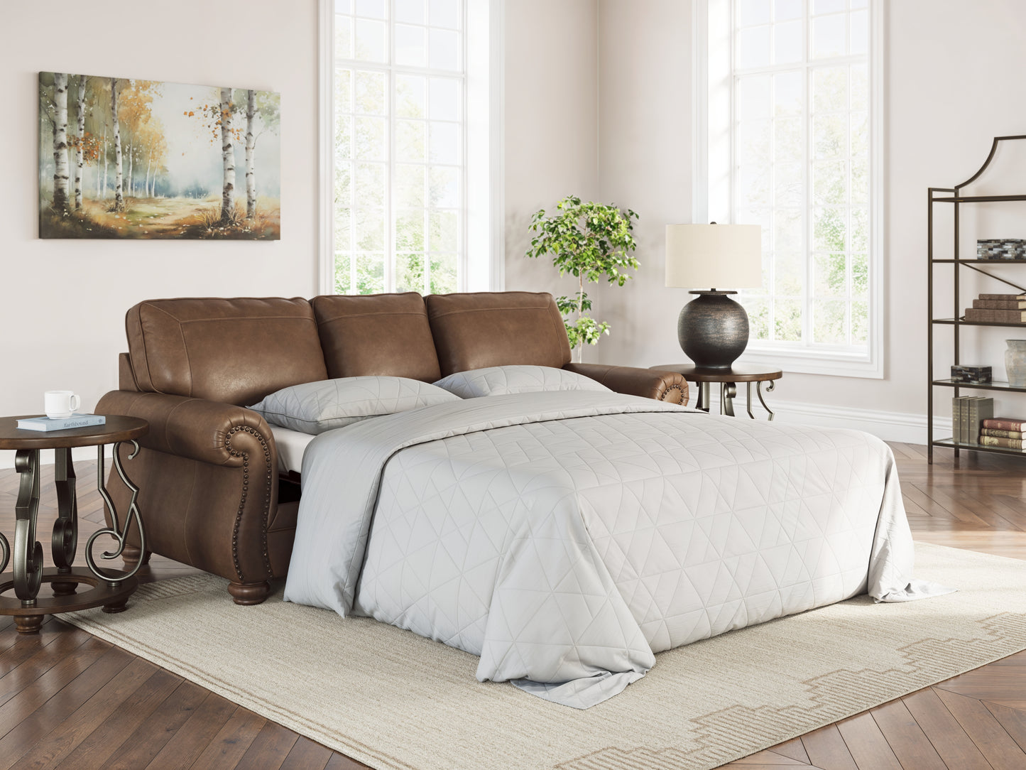 Auburndale Furniture Outlet - Ashley Furniture - Chasemore Living Room - Queen Sofa Sleeper / Earth - PC5590239